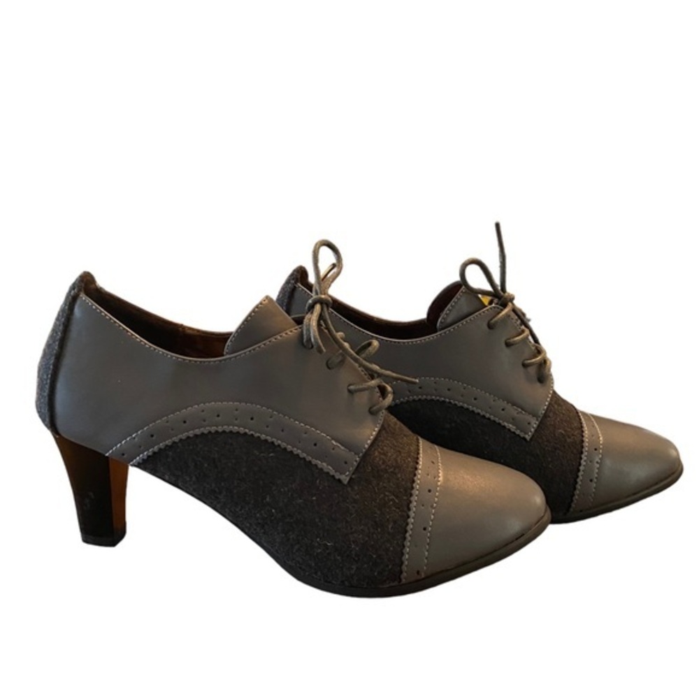 Boston Design Studio Oxford Gray Heels Shoe Bootie Size 10W